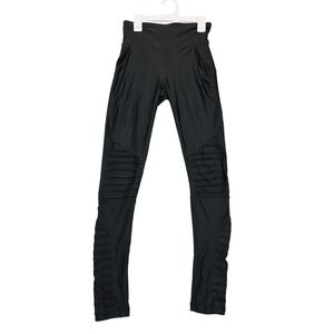 HPE Human Performance‎ Engineering Black Moto Ribbed Leggings Small High Rise